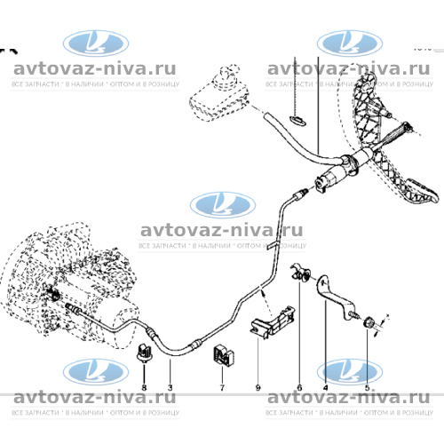 Трубка сцепления логан 2